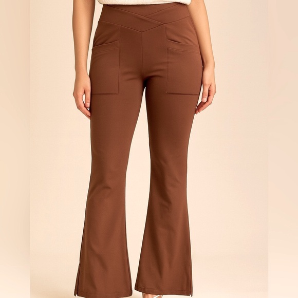 Pants - Brown Flared Women's Leggings